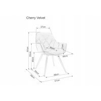 Scaun Tapitat CHERRY VELVET Genarom SN Roz / Bluvel 86